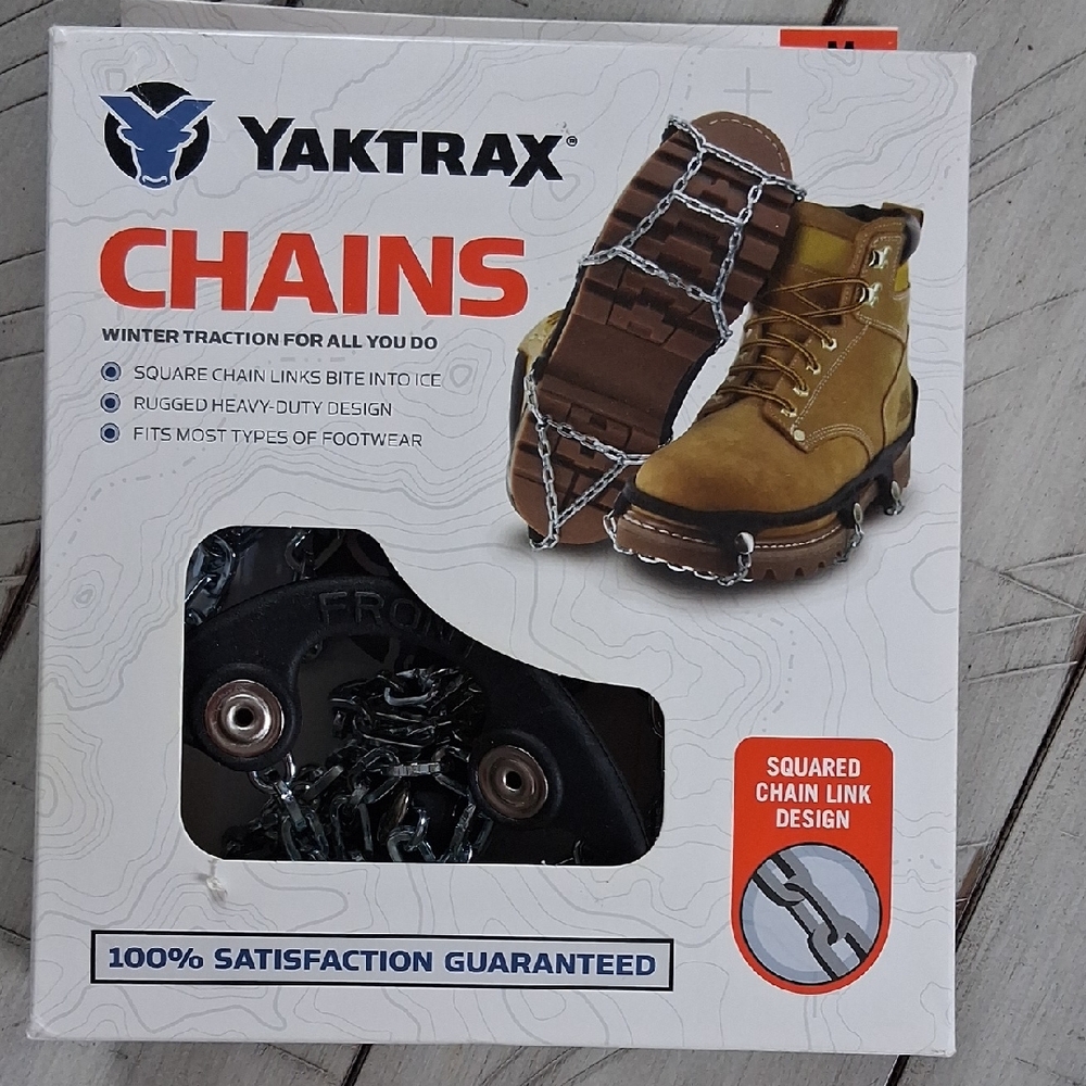 Yaktrax Chains Winter Traction for Men - Black